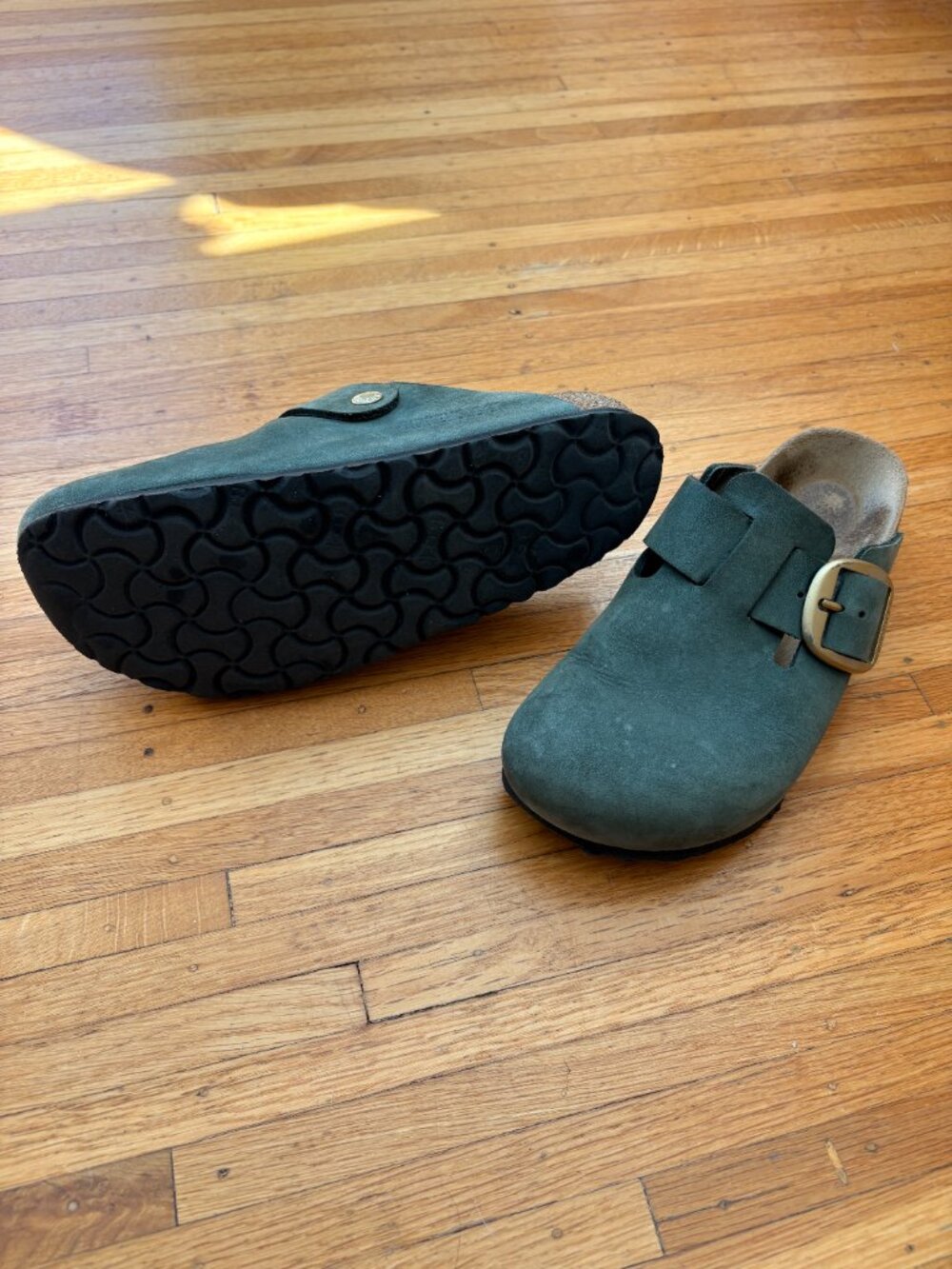 Birkenstock Clogs - Green Suede - Picture 4 of 4